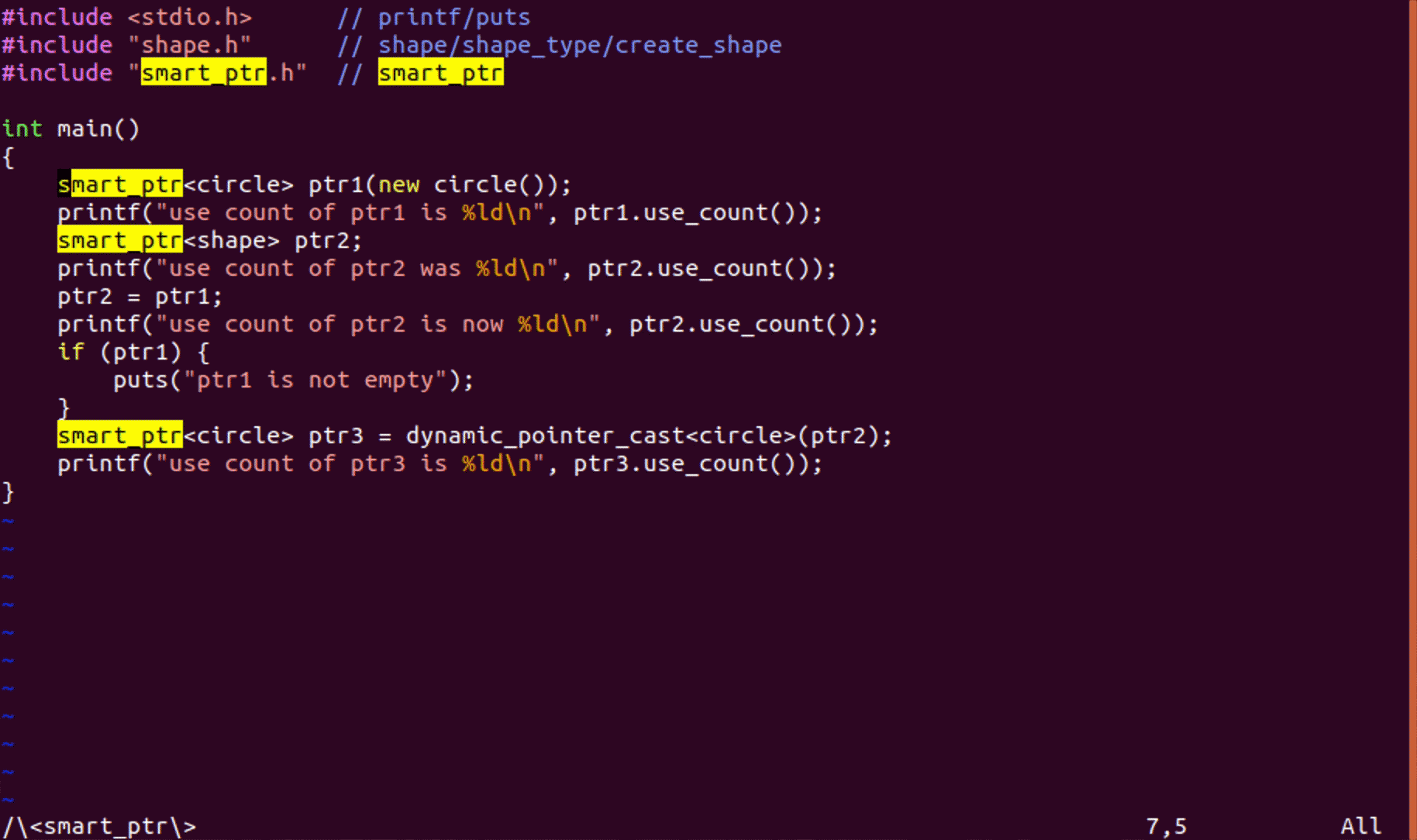 使用 cw、n 和 . 来进行替换 Fig10.4